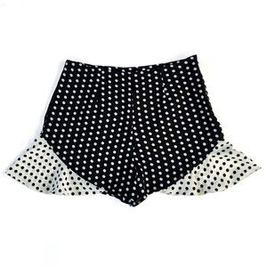 Revolve Ellejay Annie High Waisted Polka Dot Summer Flounce Shorts Size
